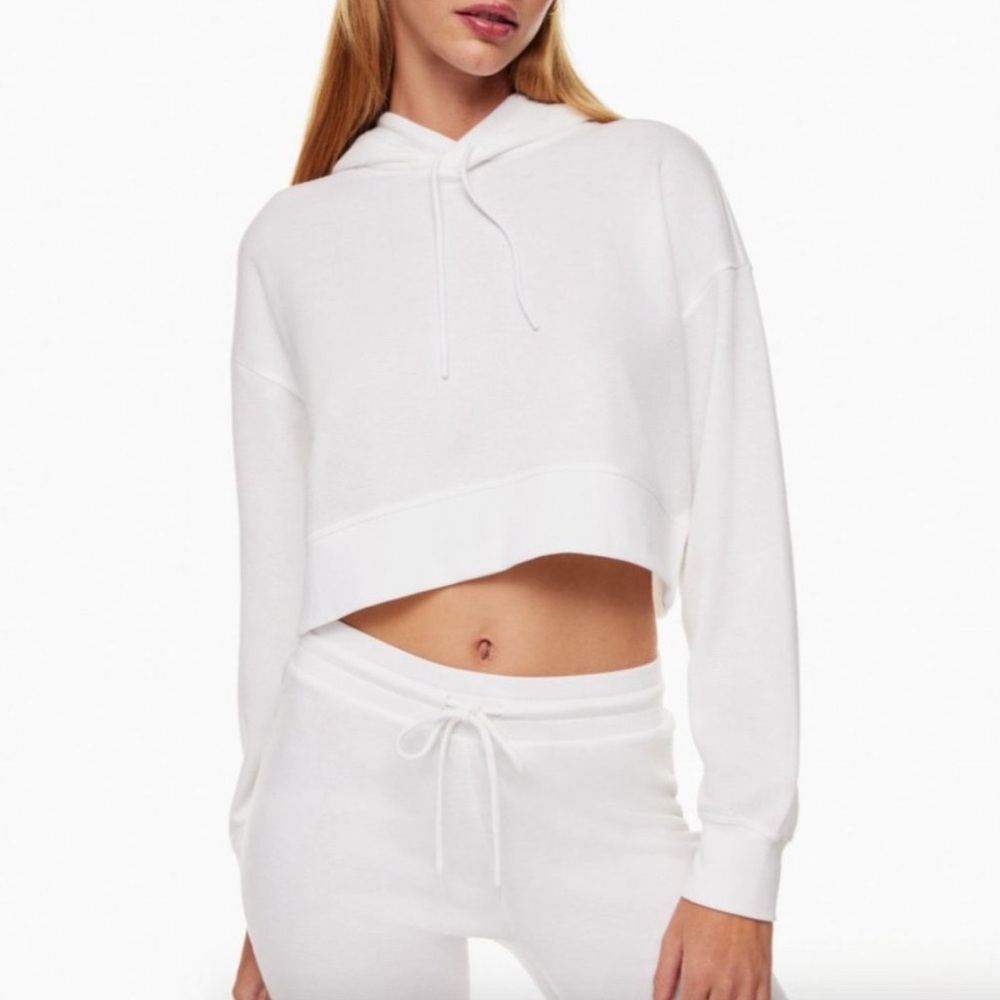 NEW (WOT) White Cropped Hoodie
